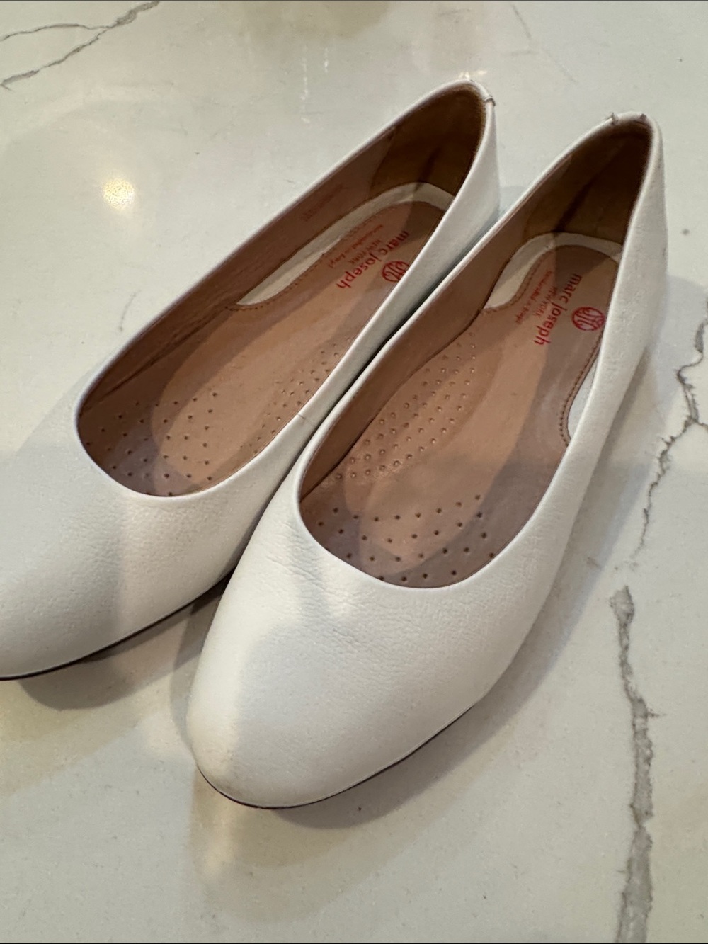 Marc by Marc Jacobs White Leather Ballet Flats